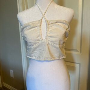 White Halter Crop Top!